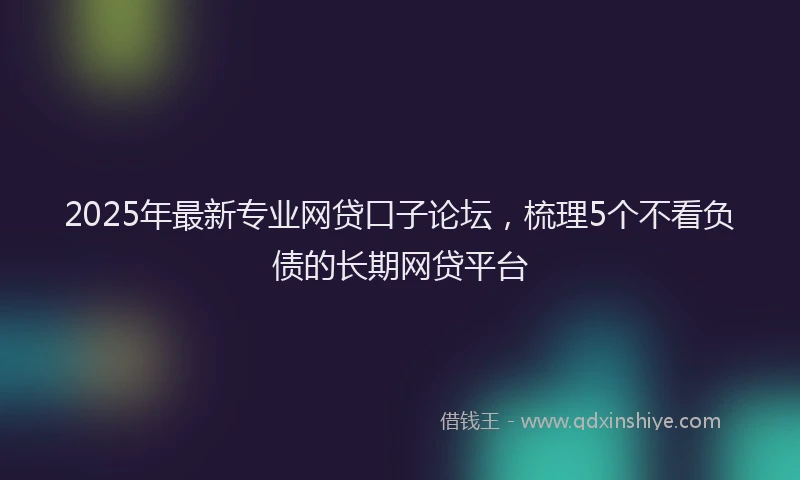 2025年最新专业网贷口子论坛，梳理5个不看负债的长期网贷平台