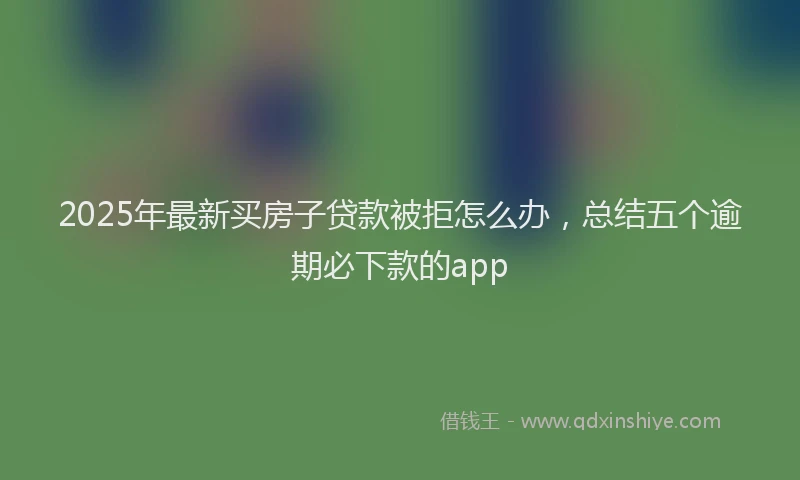 2025年最新买房子贷款被拒怎么办，总结五个逾期必下款的app