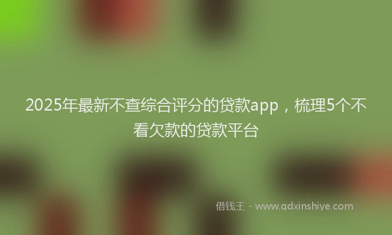 2025年最新不查综合评分的贷款app，梳理5个不看欠款的贷款平台