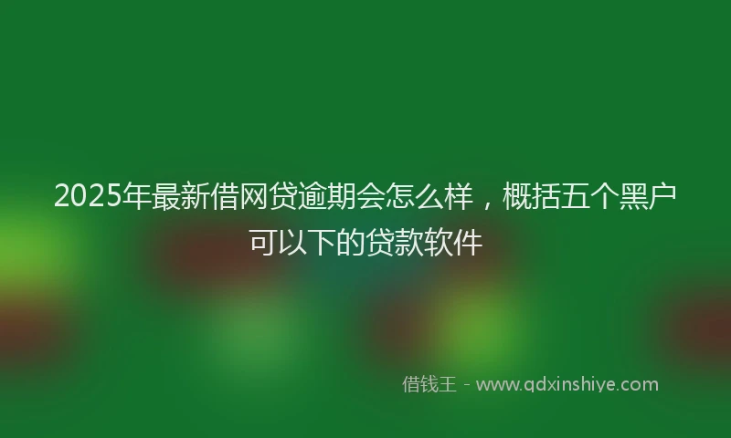 2025年最新借网贷逾期会怎么样，概括五个黑户可以下的贷款软件