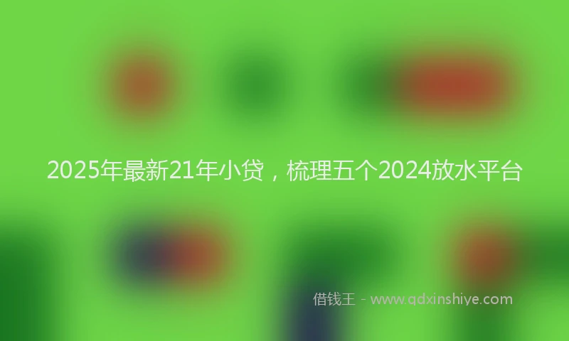 2025年最新21年小贷，梳理五个2024放水平台