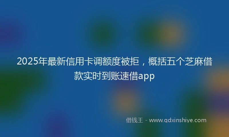 2025年最新信用卡调额度被拒，概括五个芝麻借款实时到账速借app
