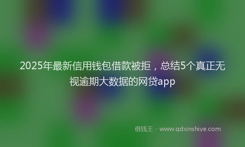 2025年最新信用钱包借款被拒，总结5个真正无视逾期大数据的网贷app