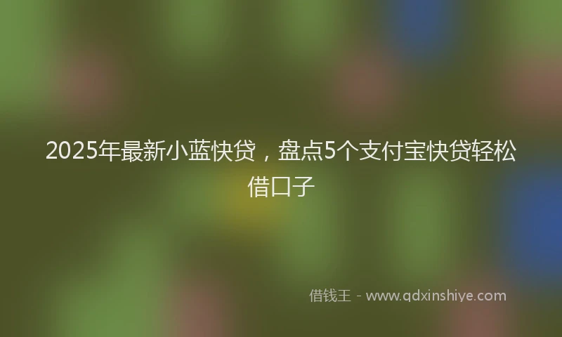 2025年最新小蓝快贷，盘点5个支付宝快贷轻松借口子