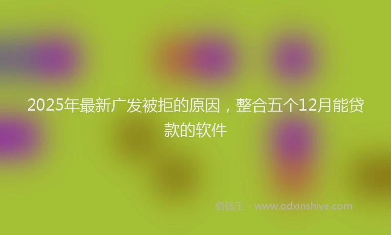 2025年最新广发被拒的原因，整合五个12月能贷款的软件