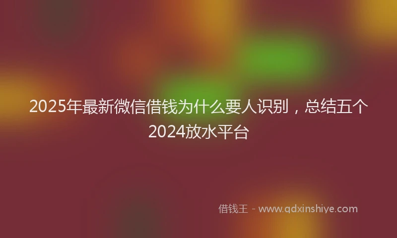2025年最新微信借钱为什么要人识别，总结五个2024放水平台