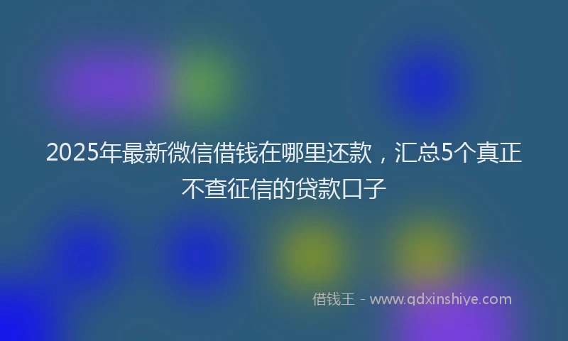 2025年最新微信借钱在哪里还款，汇总5个真正不查征信的贷款口子