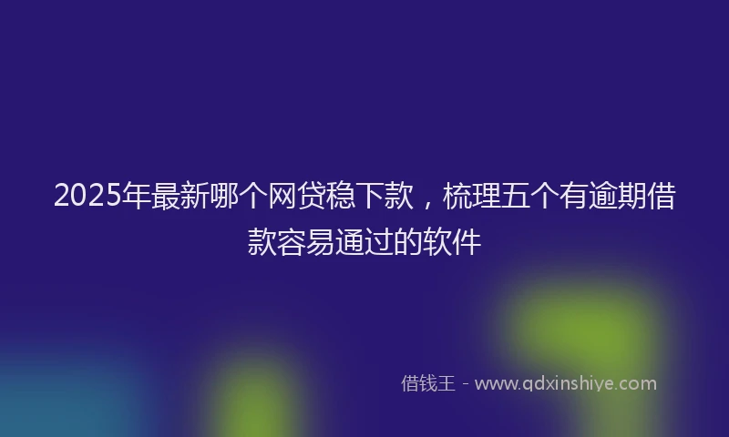 2025年最新哪个网贷稳下款，梳理五个有逾期借款容易通过的软件