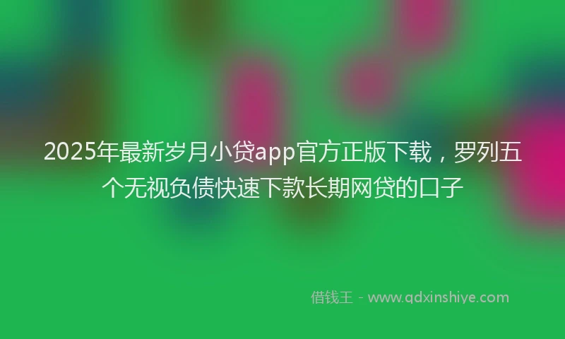 2025年最新岁月小贷app官方正版下载，罗列五个无视负债快速下款长期网贷的口子