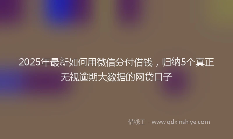 2025年最新如何用微信分付借钱，归纳5个真正无视逾期大数据的网贷口子