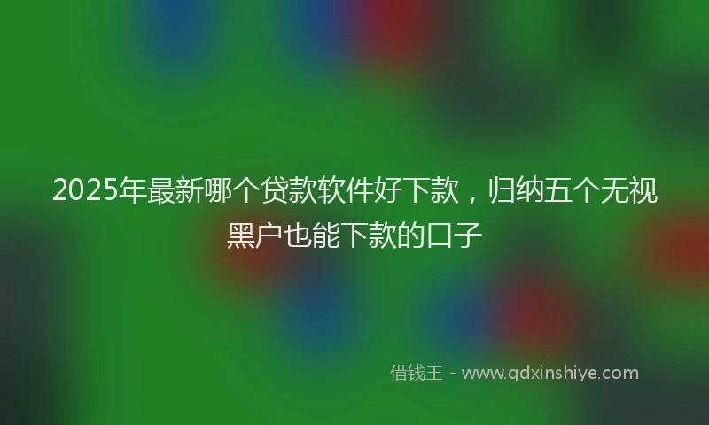 2025年最新哪个贷款软件好下款，归纳五个无视黑户也能下款的口子