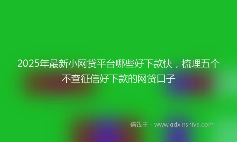 2025年最新小网贷平台哪些好下款快，梳理五个不查征信好下款的网贷口子