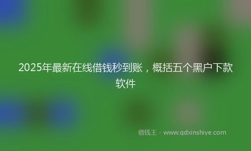 2025年最新在线借钱秒到账，概括五个黑户下款软件