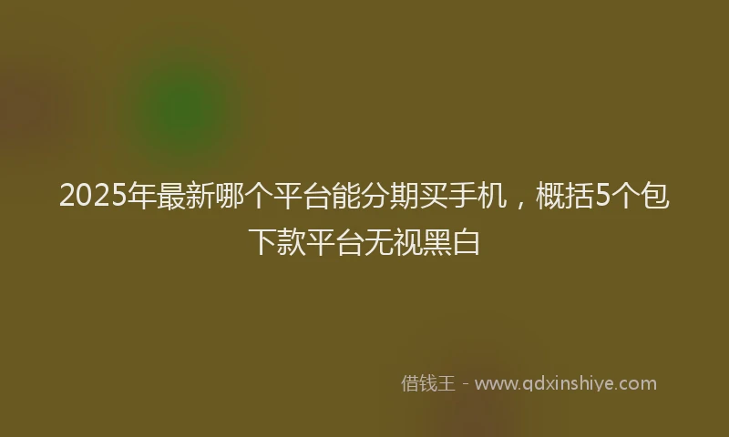 2025年最新哪个平台能分期买手机，概括5个包下款平台无视黑白
