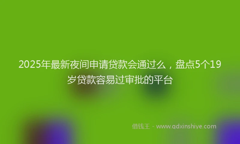 2025年最新夜间申请贷款会通过么，盘点5个19岁贷款容易过审批的平台