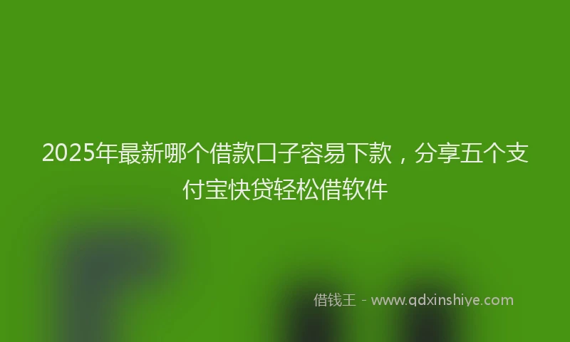 2025年最新哪个借款口子容易下款，分享五个支付宝快贷轻松借软件