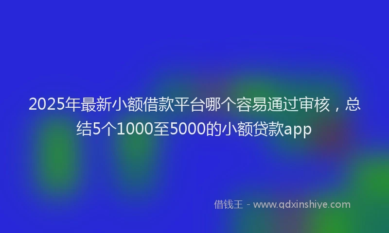 2025年最新小额借款平台哪个容易通过审核，总结5个1000至5000的小额贷款app