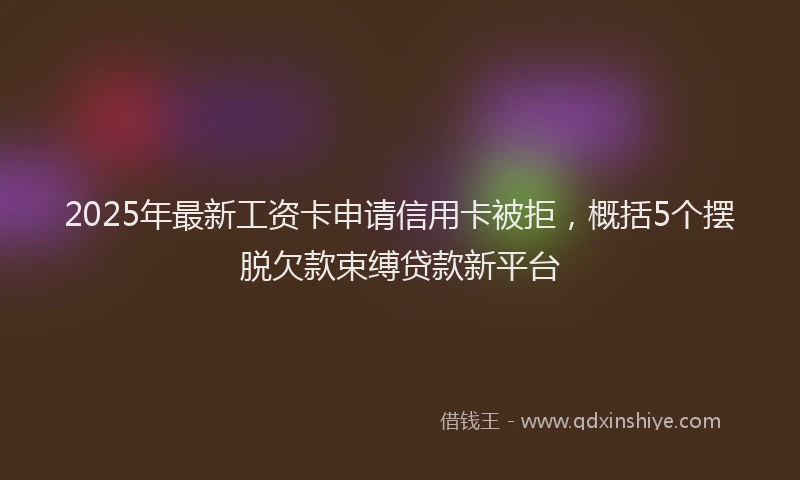 2025年最新工资卡申请信用卡被拒，概括5个摆脱欠款束缚贷款新平台