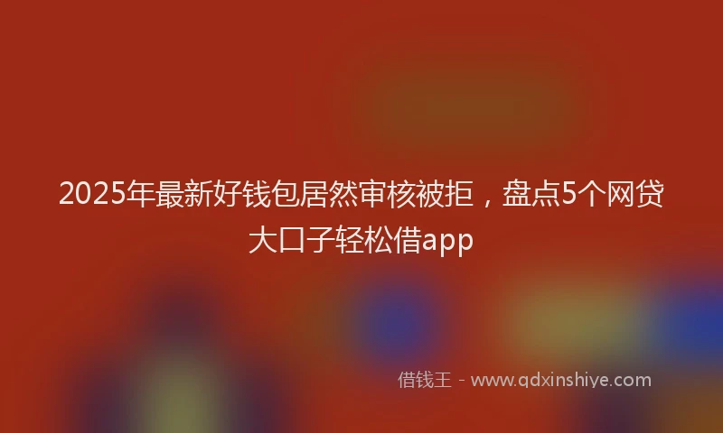 2025年最新好钱包居然审核被拒，盘点5个网贷大口子轻松借app