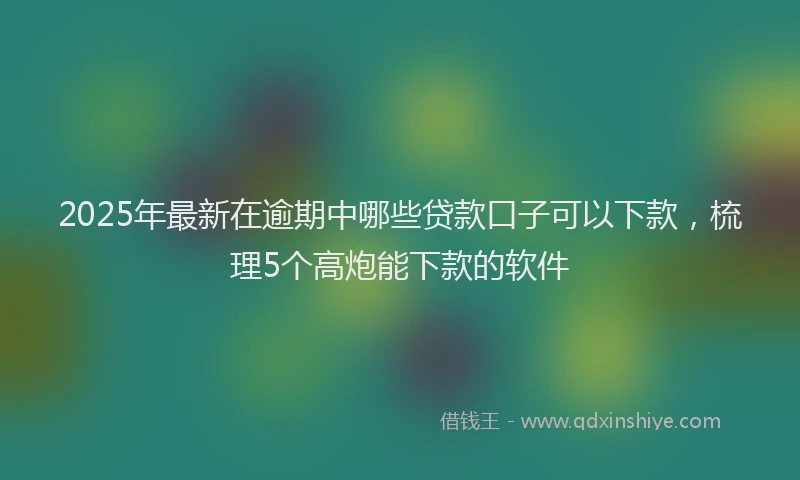 2025年最新在逾期中哪些贷款口子可以下款，梳理5个高炮能下款的软件