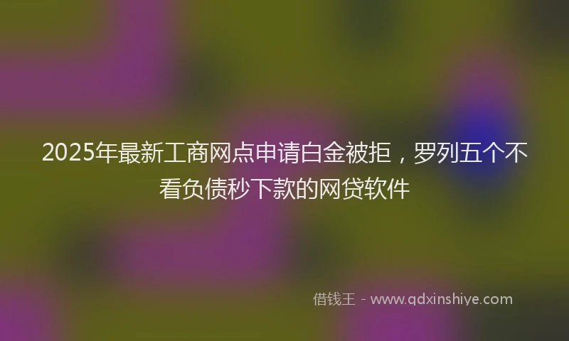 2025年最新工商网点申请白金被拒，罗列五个不看负债秒下款的网贷软件