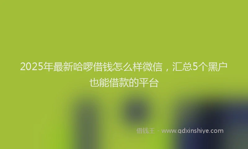 2025年最新哈啰借钱怎么样微信，汇总5个黑户也能借款的平台