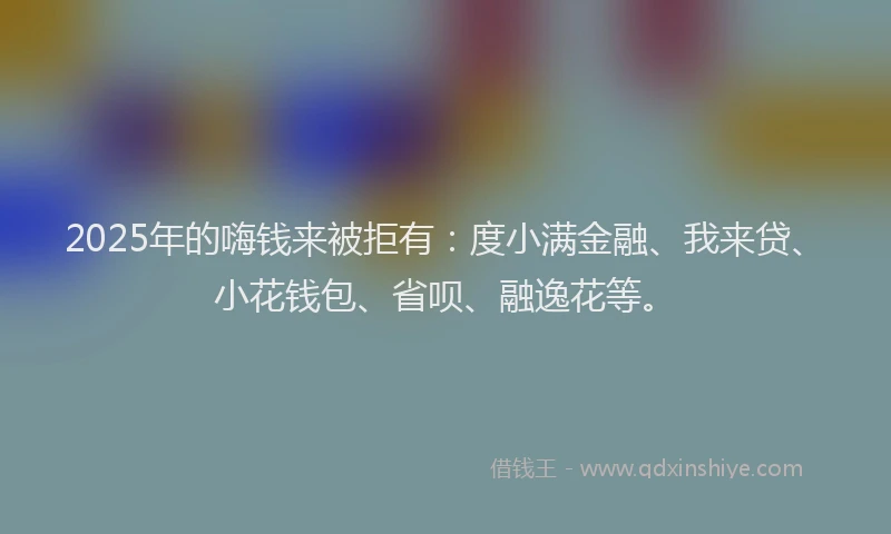 2025年的嗨钱来被拒有：度小满金融、我来贷、小花钱包、省呗、融逸花等。