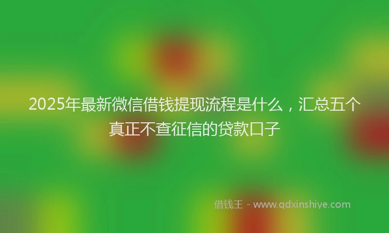 2025年最新微信借钱提现流程是什么，汇总五个真正不查征信的贷款口子