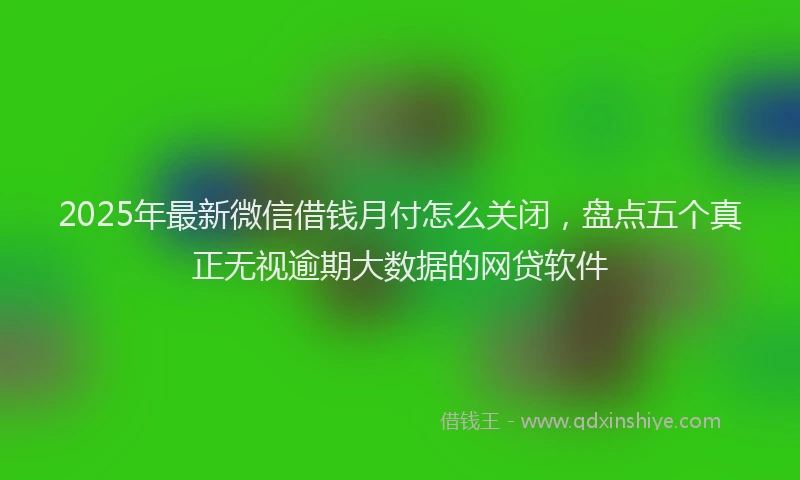 2025年最新微信借钱月付怎么关闭，盘点五个真正无视逾期大数据的网贷软件