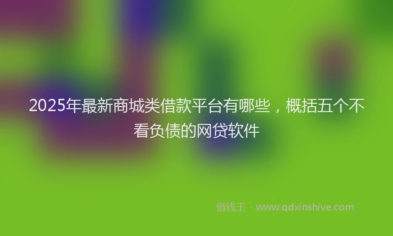 2025年最新商城类借款平台有哪些，概括五个不看负债的网贷软件
