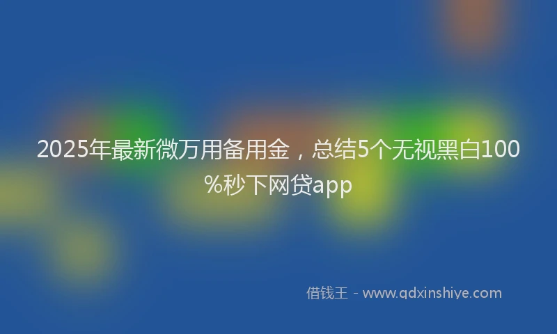 2025年最新微万用备用金，总结5个无视黑白100%秒下网贷app