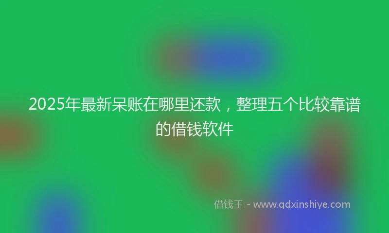 2025年最新呆账在哪里还款，整理五个比较靠谱的借钱软件