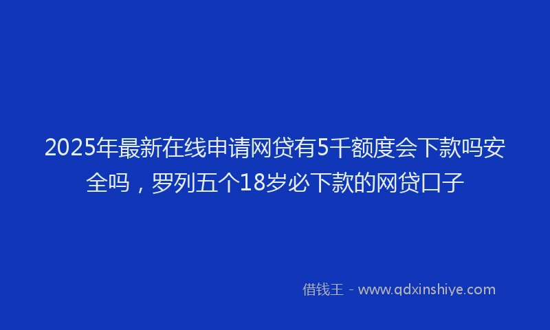2025年最新在线申请网贷有5千额度会下款吗安全吗，罗列五个18岁必下款的网贷口子