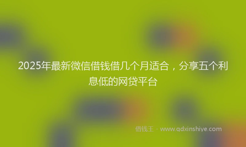 2025年最新微信借钱借几个月适合，分享五个利息低的网贷平台