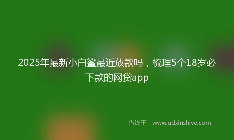 2025年最新小白鲨最近放款吗，梳理5个18岁必下款的网贷app