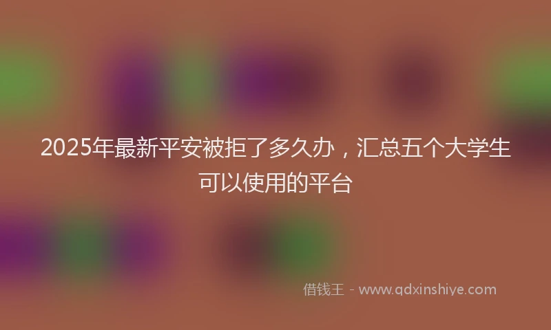 2025年最新平安被拒了多久办，汇总五个大学生可以使用的平台