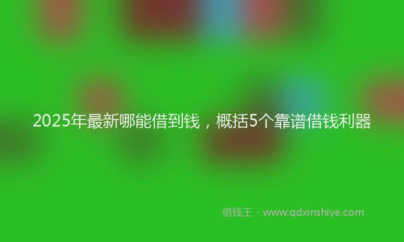 2025年最新哪能借到钱，概括5个靠谱借钱利器