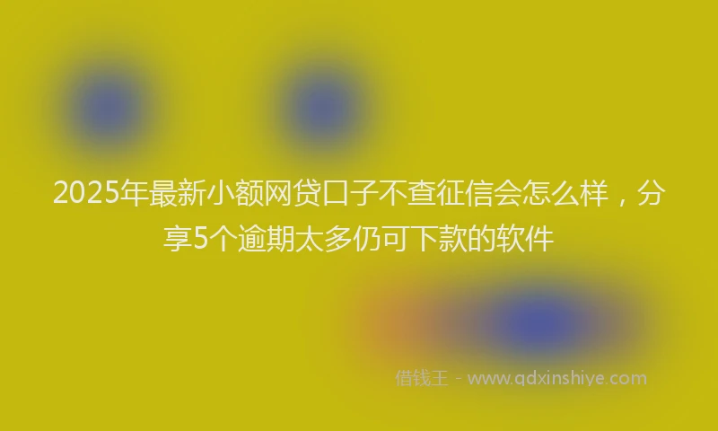 2025年最新小额网贷口子不查征信会怎么样，分享5个逾期太多仍可下款的软件