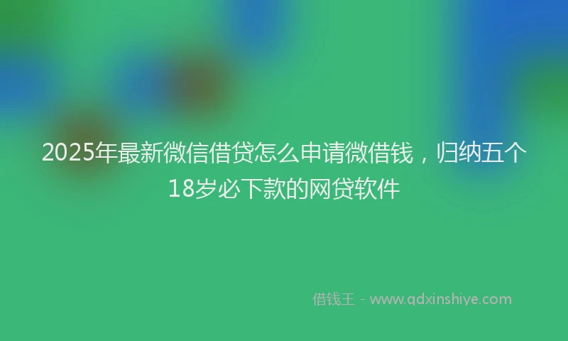 2025年最新微信借贷怎么申请微借钱，归纳五个18岁必下款的网贷软件