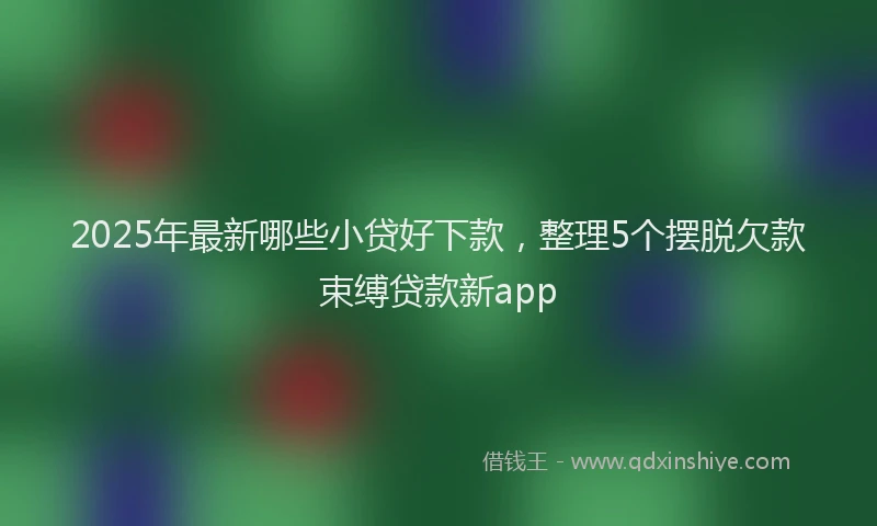 2025年最新哪些小贷好下款，整理5个摆脱欠款束缚贷款新app
