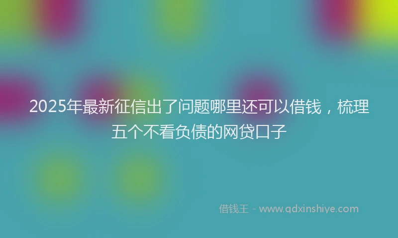 2025年最新征信出了问题哪里还可以借钱，梳理五个不看负债的网贷口子