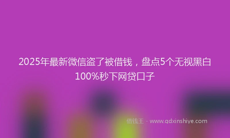 2025年最新微信盗了被借钱，盘点5个无视黑白100%秒下网贷口子