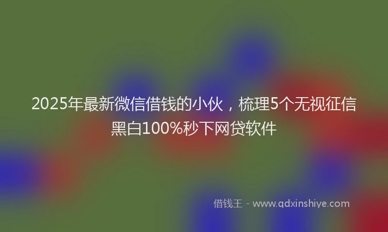 2025年最新微信借钱的小伙，梳理5个无视征信黑白100%秒下网贷软件