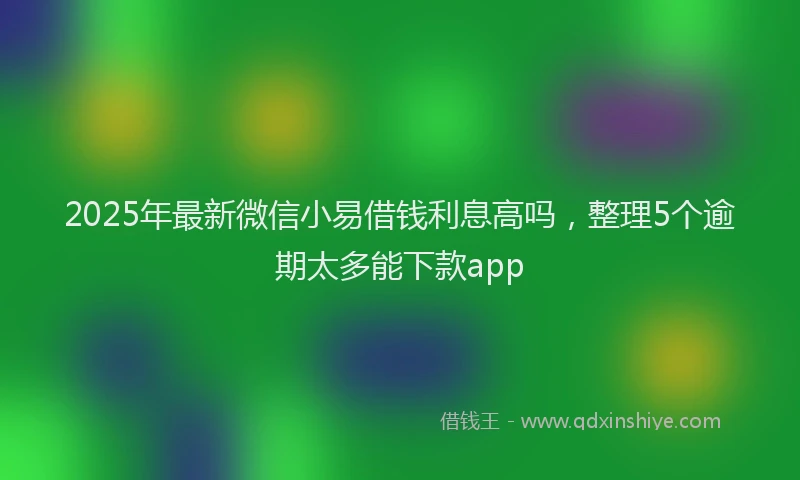 2025年最新微信小易借钱利息高吗，整理5个逾期太多能下款app
