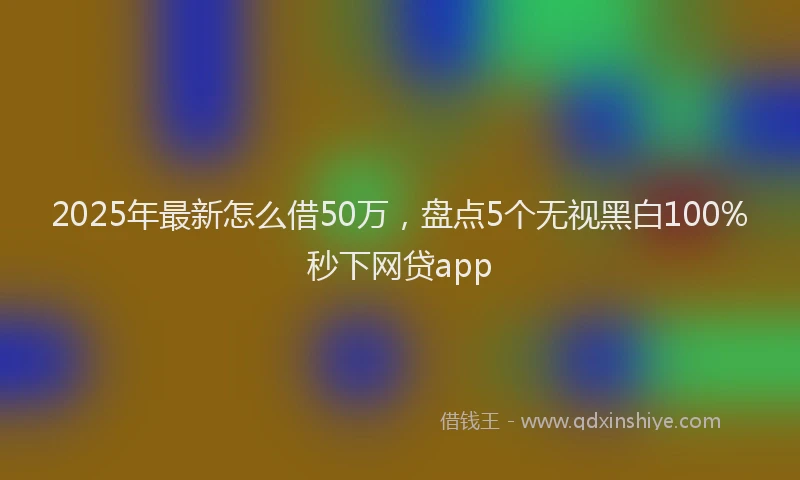 2025年最新怎么借50万，盘点5个无视黑白100%秒下网贷app