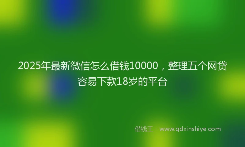 2025年最新微信怎么借钱10000，整理五个网贷容易下款18岁的平台
