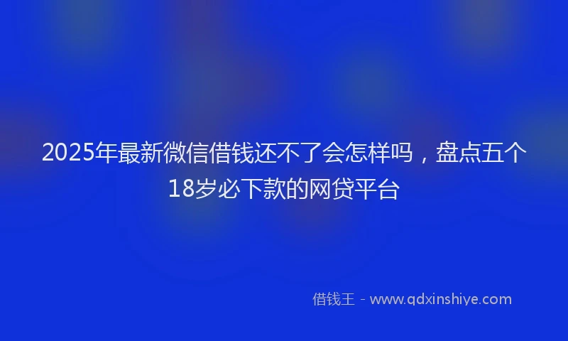 2025年最新微信借钱还不了会怎样吗，盘点五个18岁必下款的网贷平台