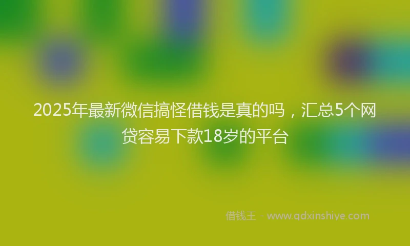 2025年最新微信搞怪借钱是真的吗，汇总5个网贷容易下款18岁的平台