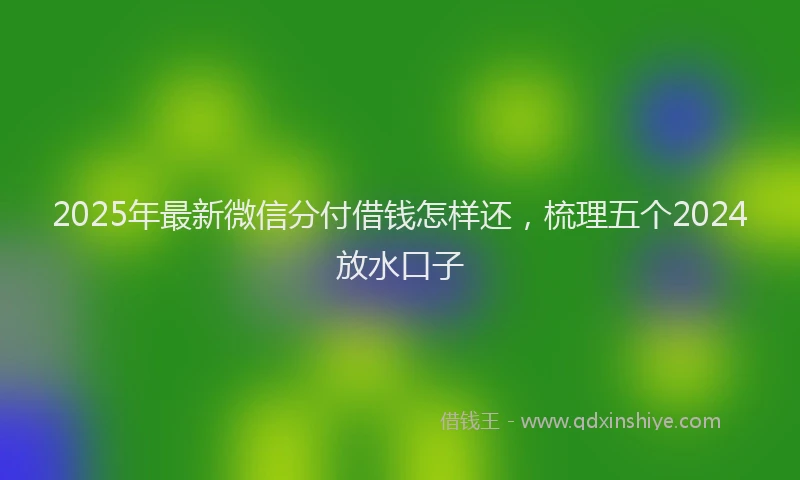 2025年最新微信分付借钱怎样还，梳理五个2024放水口子
