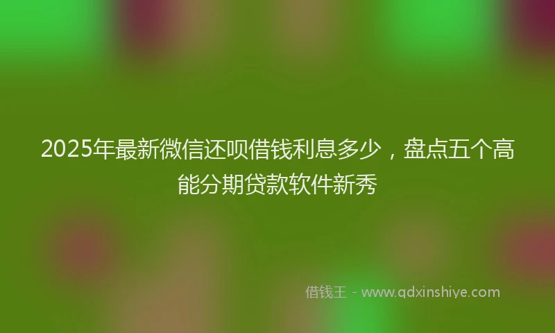 2025年最新微信还呗借钱利息多少，盘点五个高能分期贷款软件新秀